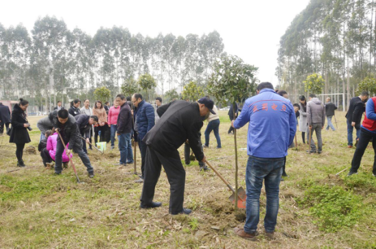 大地回春 植树造林 成蜀电力集团积极参加园区植树活动